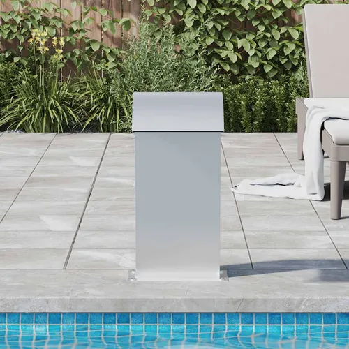vidaXL Pool-Wasserfall 50x30x60 cm aus Edelstahl 304 – Silber - Gartenbrunnen für Teich oder Pool, aus chlorwasserbeständigem Edelstahl 304, sorgt für einen konstanten Wasserfluss und entspannende Klänge.