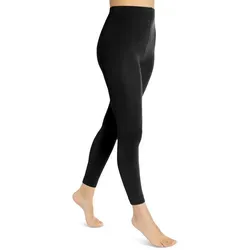 sockenkauf24 Thermoleggings Damen THERMO Leggings mit Innenfleece in vielen Farben (40-42, Schwarz) extra warm Winter Leggings, WP schwarz 40-42
