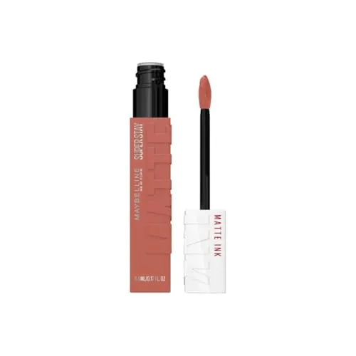 Maybelline New York Super Stay Matte Ink Lippenstift Nr. 65 Seductress - Lippenstift mit bis zu 16 Stunden Halt, samtig-mattes Finish und hochkonzentrierten Pigmenten für lebhafte Farben. Perfekt für langanhaltende, präzise Looks.