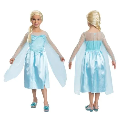 Disguise Elsa Kostüm für Kinder (116) - Wunderschönes Elsa Kostüm für Kinder, ideal für Karneval oder Halloween, mit funkelnden Details für ein magisches Erlebnis.