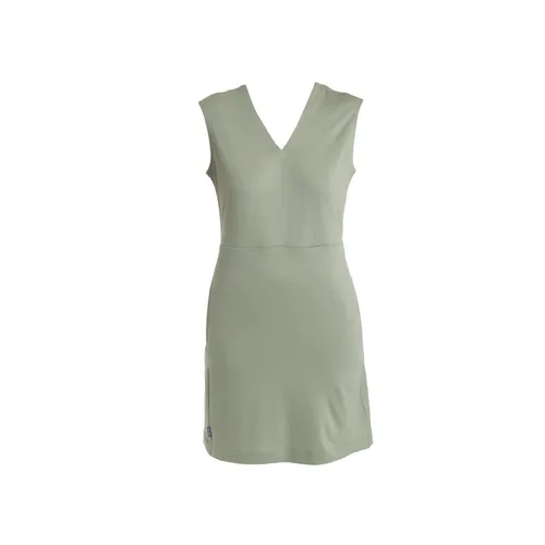 Icebreaker Women Merino 200 Granary Sleeveless V Neck Dress Lichen (L)