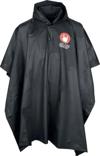 EMP Unisex Poncho Festival Poncho schwarz Standard