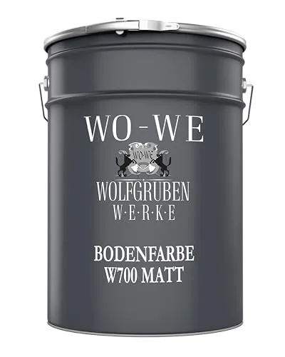 WO-WE Bodenversiegelung W700 MATT - Strapazierfähige Bodenfarbe - Bodenbeschichtung für Innenräume, hoch belastbar und leicht zu reinigen, ideal für Beton und Holz. Sofort nutzbar und in großer Farbtonauswahl erhältlich.