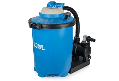 COIL Pool-Filterpumpe Sandpumpe 6000-19000 l/h - Effiziente Poolfilteranlage für Aufstellpools bis 82m³, mit 7-Wege-Ventil und Manometer für optimale Wasserreinigung. Ideal für Salzwasser und einfache Handhabung.