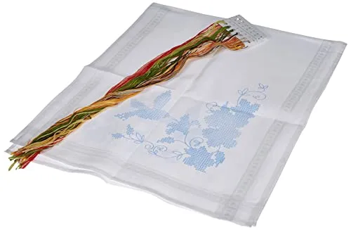 Vervaco Stickpackung Kreuzstich Set Vorgedruckt Tischläufer Kolibri Stickdecken Vorgezeichnet DIY Basteln Erwachsene Kreativ Stickläufer zum Selbersticken 40 x 100 cm Stickset