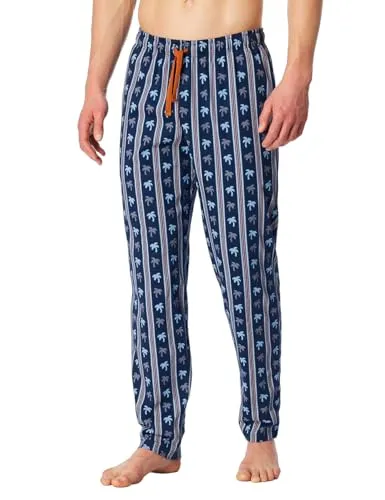 Schiesser Herren Schlafhose lang - Mix + Relax - Organic Cotton - Bequeme lange Schlafhose aus hochwertiger Bio-Baumwolle, ideal für entspannte Nächte und optimalen Tragekomfort.