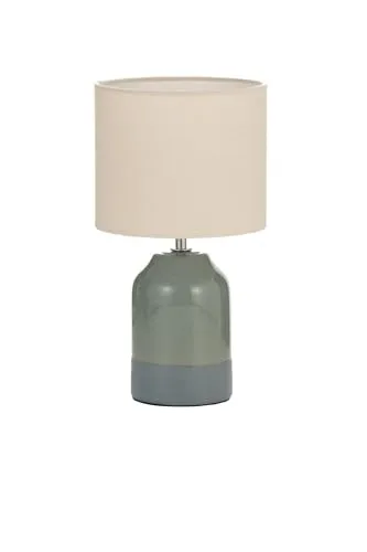 Pauleen 48325 Tischleuchte Sandy Glow - Tischlampe in Creme und Grün, ideal für Wohn-, Schlaf- oder Esszimmer. Setzt stilvolle Licht-Akzente und ist perfekt für moderne Wohntrends. E14 Leuchtmittel bis max. 20W separat bestellbar.