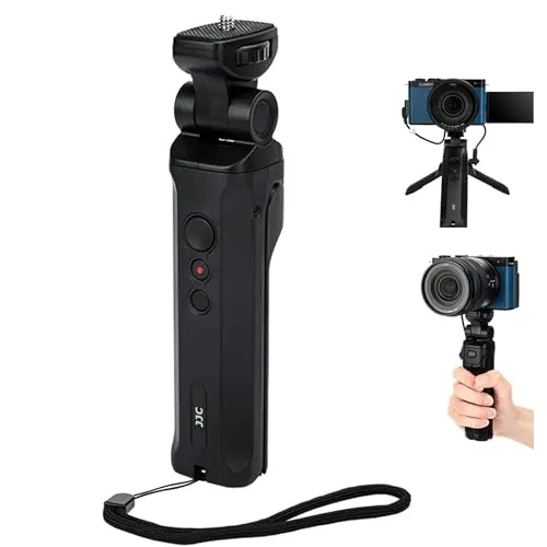 JJC Remote Shooting Grip & Travel Desk Tripod for Panasonic G100D and S9 Cameras Selfies Vlogging, Replace Panasonic DMW-SHGR2 Tripod Grip