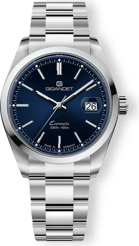 Gigandet Herren-Automatikuhr Evermatic - Swiss Made & Made in Germany - Armbanduhren für Herren mit hochwertigem Ronda R150 Automatikuhrwerk, kratzfestem Saphirglas und einem robusten Edelstahlarmband für bis zu 100m Wasserdichtigkeit.