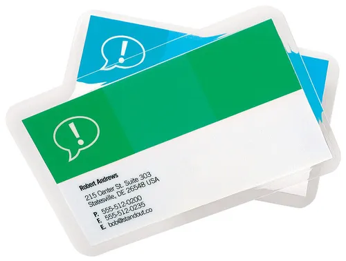 GBC Card Laminierfolien Visitenkarte & Kreditkarte Nein Glänzend 125 Mikron (2 x 125) Transparent 100 Stück