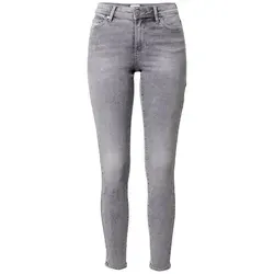 ONLY Damen Onlwauw Life Mid Sk Bb Bj694 Noos Jeans, Medium Grey Denim - Moderne Skinny Fit Jeans für Damen: Eng anliegend von Hüfte bis Knöchel, mit mittelhohem Bund für optimalen Komfort. Aus flexiblem Materialmix für einen angenehmen Tragekomfort – ideal für Freizeit und besondere Anlässe.
