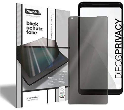 dipos I 2-Wege Blickschutzfolie kompatibel mit Google Pixel 2 XL (Im Hochformat) I Sichtschutz-Folie Display-Schutzfolie Privacy-Screen - Schützt gegen seitliche Blicke