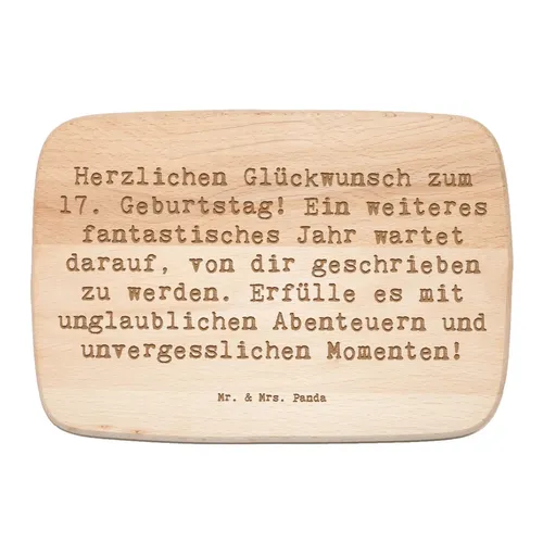 Frühstücksbrett Spruch 17. Geburtstag Abenteuer - Geschenk feiern