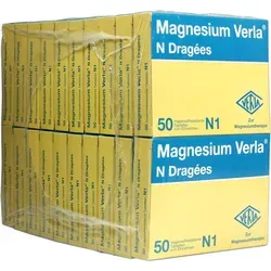 Magnesium Verla N Dragees 1000 ST - Mineralstoffpräparat zur Behandlung von Magnesiummangel, ideal bei neuromuskulären Störungen und Wadenkrämpfen. Magensaftresistente Tabletten für eine sanfte Einnahme.