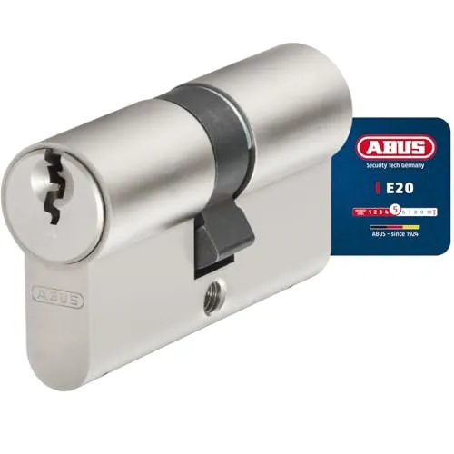 ABUS Profilzylinder E20NP 30/30 - 2er Set für maximale Sicherheit - Schließzylinder für Haus- und Wohnungstüren mit Anti-Picking-Gehäusestiften und 6-Stift-Qualität. Inklusive 3 Schlüssel, Sicherheitslevel 5 für optimalen Schutz.