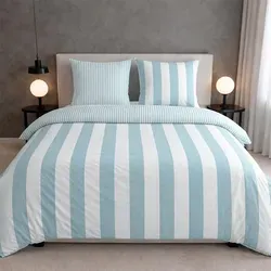 Traumschlaf Mako-Satin Wendebettwäsche Los Angeles Kissenbezug einzeln 40x80 cm | hellblau - blau