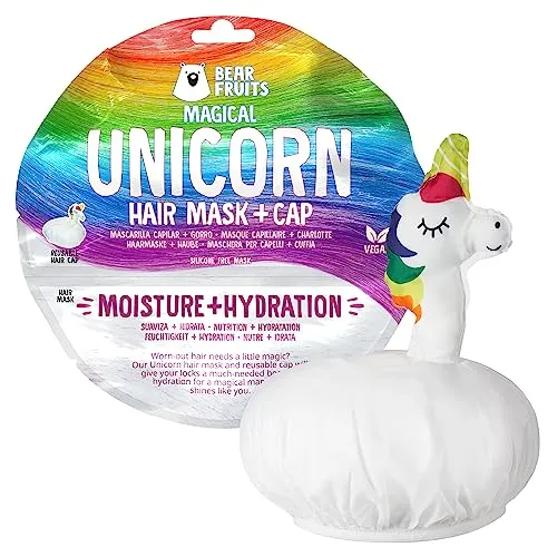 Bear Fruits Magische Feuchtigkeits-Haarmaske 20 ml + Unicorn-Haube