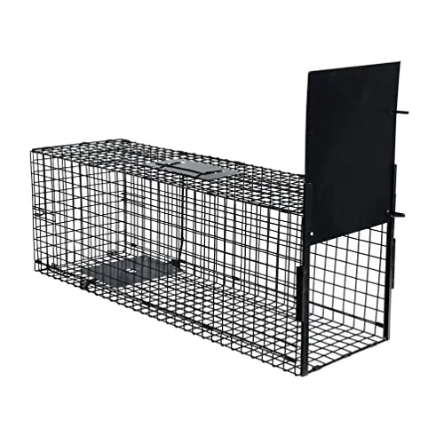 Lebendfalle Nagetierfalle XXL - Effektive Käfigfalle für Marder und Ratten - Tierfreundliche Lebendfalle aus robustem Stahl, ideal zum Einfangen von Mardern, Ratten und mehr. Mit praktischem Tragegriff und Bissschutz für höchste Sicherheit. Maße: 80 x 28 x 29 cm.