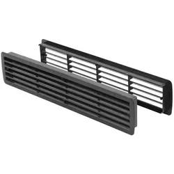 Ms Beschläge - Lüftungsgitter Türlüftung Kunststoff Schwarz Paarweise 457mm X 92mm