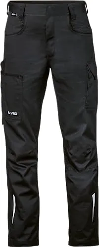 Uvex Arbeitshose syneXXo light 7649 - Herren Bundhose in Schwarz, leicht und strapazierfähig mit praktischen Taschen und Reflexdetails