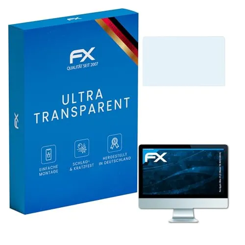 atFoliX Schutzfolie kompatibel mit Apple iMac 21,5 (Model 7G 2012-2014) Folie, ultraklare FX Displayschutzfolie