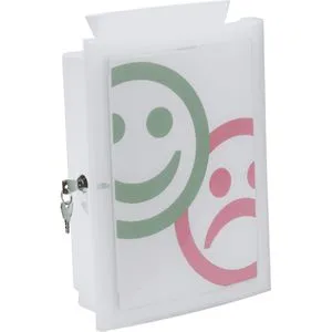 Han Aktionsbox 4102-12 IMAGE IN - Vielseitige Aktionsbox aus Kunststoff, ideal für Spenden oder Visitenkarten. Mit Sicherheitszylinderschloss und DIN A4 Blatteinschub für individuelle Beschriftung. Made in Germany!