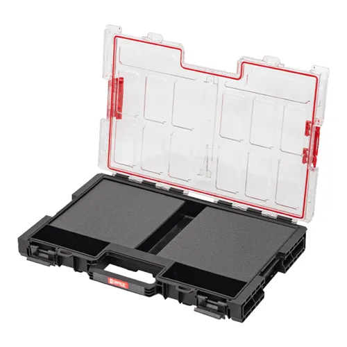 Qbrick System ONE Organizer L 2.0 MFI - Stapelbarer Werkzeugkoffer - Werkzeugkoffer mit IP66 Schutz, 6 l Volumen und Schaumstoffeinlage für optimale Ordnung und Schutz Ihrer Werkzeuge.