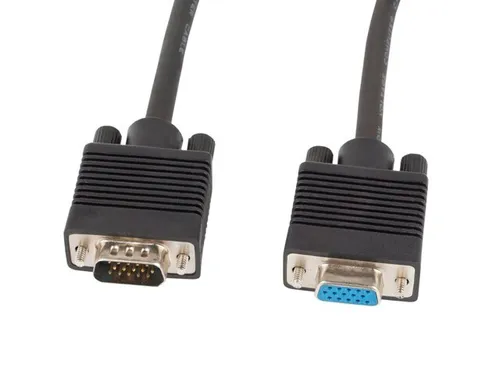 lanberg Cable VGA Macho HEMBRA FERRITA Negro 3 M - Hochwertiges VGA-Kabel, optimale Signalübertragung für klare Bildqualität