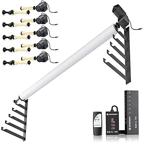 BRESSER EBS-6 Elektrisches Backdrop System - Fotostudio Zubehör mit 6 Rollen, motorisiert für müheloses Wechseln von Hintergründen – ideal für professionelle Fotografie.