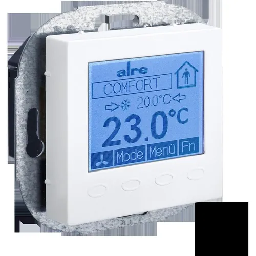 Alre-it BACnet Einzelraumregler KTRBUu217.456#55 - SPS-Ein-/Ausgangsmodule, moderner Einzelraumregler in reinweiß mit Display für einfache Bedienung und Integration in BACnet-Systeme.