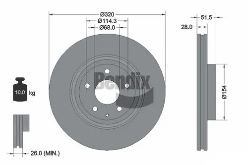 Bendix Braking Bremsscheibe BDS2204 - Hochleistungsqualität für Ihr Fahrzeug - Die Bendix Braking Bremsscheibe BDS2204 bietet zuverlässige Bremsleistung und Langlebigkeit. Ideal für sicheres Fahren und präzise Bremskraft.