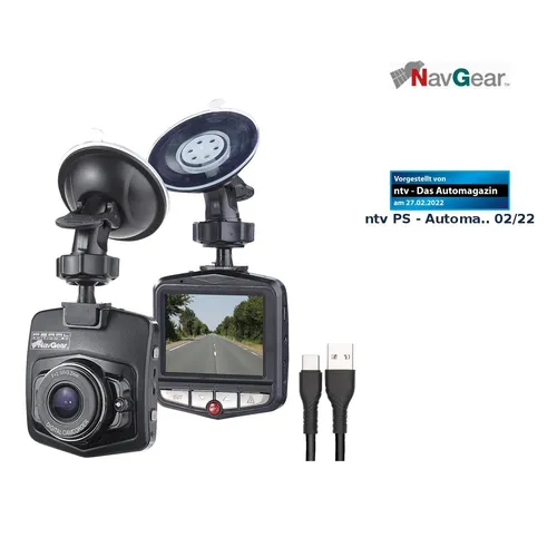 NavGear Autocamera MDV-2360: HD-Dashcam mit G-Sensor - Dashcam mit HD-Auflösung und 140°-Weitwinkel für optimale Aufzeichnung. Mit G-Sensor und Bewegungserkennung ideal für Beweisvideos und Sicherheit beim Fahren.