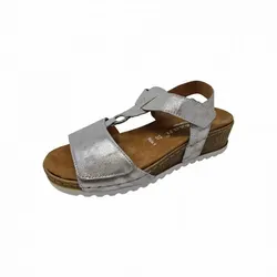 Reflexan Hanna Sandalette 36 EU in Silber - Schicke Sandalette in Größe 36 mit offenem Zehenbereich und praktischem Klettverschluss. Ideal für den Sommer und sorgt für angenehmen Tragekomfort.