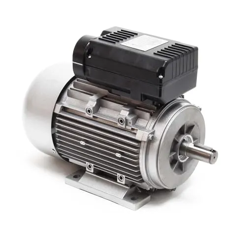 Wiltec Elektromotor 230 V 2,2 kW – Leistungsstarker 1-phasiger E-Motor - Hydraulikmotoren – Ideal für Kompressoren und Bodenschleifmaschinen, mit Anlaufkondensator für schnellen Start und robustem Aluminiumgehäuse für stabile Leistung.