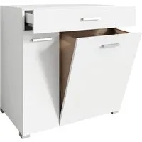 Vicco Wäscheschrank Matteo, Weiß, 75 x 78.5 cm - Mehrzweckschrank mit 3 Fächern und 3 Schubladen, ideal zur optimalen Aufbewahrung von Wäsche und anderen Gegenständen. Hergestellt aus stabiler Spanplatte in elegantem Weiß.