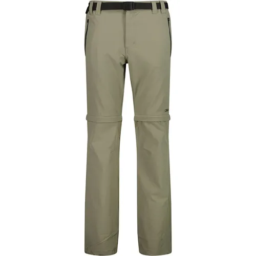 CMP MAN Zip OFF Pant sage (E663) 54 - Vielseitige Funktionshose - Herren Outdoor- und Wanderhosen mit Zip-Off-Funktion, 4-Wege-Stretch für maximale Bewegungsfreiheit und atmungsaktive Dry-Function-Technologie für trockenen Tragekomfort.