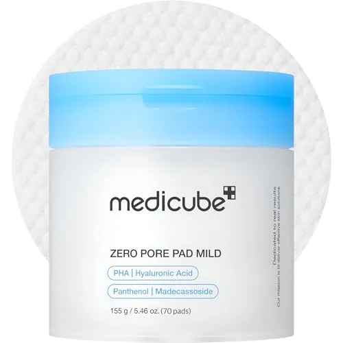 Medicube Zero Pore Pad - Milde Peeling-Flocken, 70 Stück - Gesichtsreiniger: Tägliche Anwendung für porentief reine Haut und ein glattes, strahlendes Hautbild.