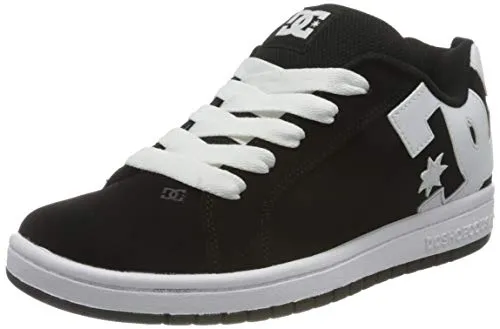 DC Shoes Court Graffik Sneaker schwarz 31 EU - Sneaker mit hochwertigem Nubukleder-Obermaterial, gepolsterter Zunge für optimalen Komfort und belüfteten Einsätzen für Atmungsaktivität. Ideal für sportliche Aktivitäten und den Alltag.