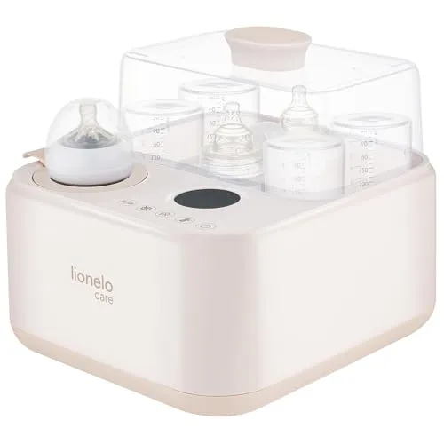 Lionelo SteamUp 3in1 Sterilisator für Babyflaschen - Der Lionelo SteamUp ist ein vielseitiger 3in1 Sterilisator, der bis zu 4 Babyflaschen effizient sterilisiert und trocknet. Ideal für Eltern, die Zeit sparen möchten – für eine hygienische Flaschenvorbereitung im Handumdrehen.