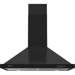 Cecotec Bolero Flux PM 604300 Pyramiden-Dunstabzugshaube - Dunstabzugshaube, 60 cm, mit 430 m³/h Saugleistung und 3 Leistungsstufen. Energieeffizient mit niedriger Geräuschentwicklung von 69 dB und elegantem schwarzen Finish.