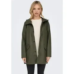 ONLY Damen Regenjacke ONLElisa - Übergangs-Regenmantel mit Kapuze, wind- und wasserabweisend für optimalen Schutz bei jedem Wetter