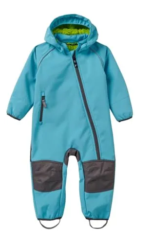 JAKO-O Softshell Overall, helltürkis Größe 68/74 - Overalls aus hochwertigem Softshell mit winddichtem und wasserabweisendem Obermaterial, ideal für aktive Kinder bei jedem Wetter.