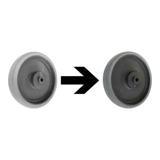 VARIOfit ESD Vollgummiräder Ø 200 mm - spurlos - Transportgeräterollen mit spurlosen Vollgummirädern, ideal für empfindliche Böden. Ausgestattet mit Zentralbremse EasySTOP für optimale Sicherheit und Kontrolle.
