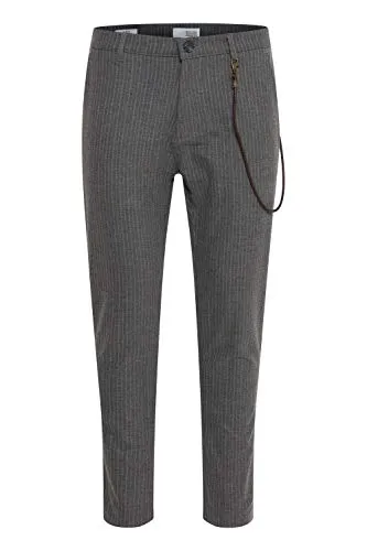 !Solid Travis Herren Stoffhose Chino Cropped Slim Fit, Größe:M, Farbe:DAR Grey M (798288)_feingestreift