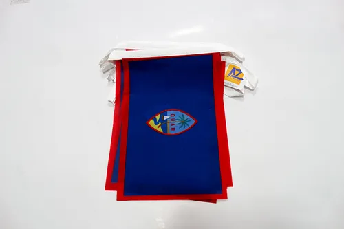 Guirlande 6 mètres 20 Drapeaux Guam 21x15 cm - Drapeau américain 15 x 21 cm - Ne