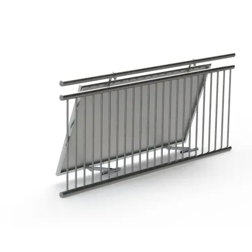 smartEC SOLAR ALLin Balkonhaken-Set Plus für Solarmodule - Solarmodul-Halterung für Balkonkraftwerke, TÜV geprüft und neigbar bis 30°, ideal für effektive Solarenergie-Nutzung auf dem Balkon.