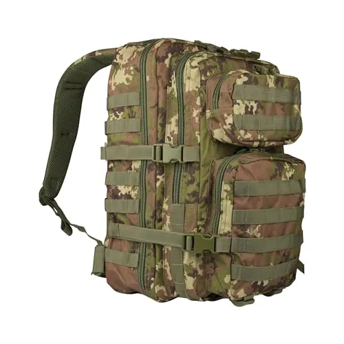 Mil-Tec US Assault Rucksack Small, vegetato, 20L - Funktioneller Rucksack für Abenteuer und Alltag, mit ergonomischen Schultergurten, 2 großen Hauptfächern und Molle-Aufnahmepunkten. Ideal für Outdoor-Enthusiasten!