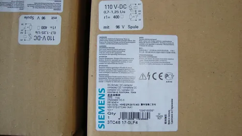 Siemens DC-Schütz 3TC4817-0LF4 – Zuverlässiger DC Contactor 27kW - Hochwertiger DC Contactor von Siemens mit 27 kW Leistung für professionelle Anwendungen. Robuste Bauweise und einfache Montage dank Schraubanschluss.