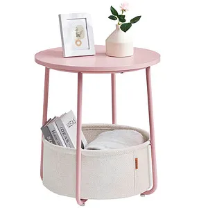 VASAGLE Beistelltisch Rosa 45x45x50 cm - Eleganter Mehrzwecktisch - Mehrzwecktisch in Rosa, ideal für Büro, Bistro oder Aufenthaltsraum. Robuste Bauweise mit einer Tragkraft von bis zu 35 kg und stilvolles Design für jedes Ambiente.