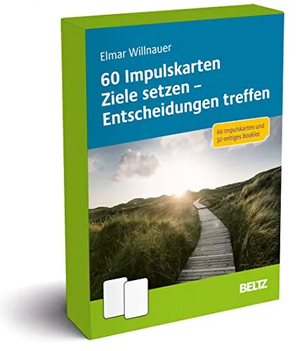60 Impulskarten Ziele setzen – Entscheidungen treffen - Praktisches Kartenset zur Entscheidungsfindung und Zielsetzung, ideal für den Berufsalltag. Entwickelt aus bewährten Methoden, fördert es die richtige Zielverknüpfung für erfolgreiche Entscheidungen.